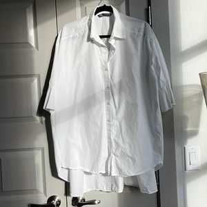 Zara oversized white shirt